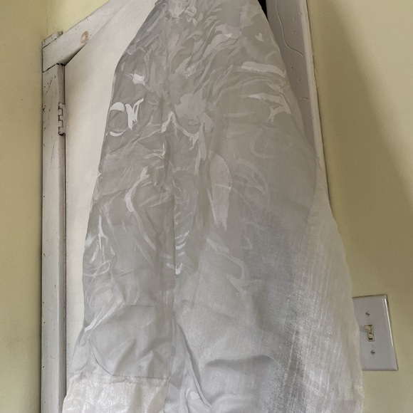 Italian Silk Angora Wool Shimmer Large Wrap Scarf - Picture 7 of 16